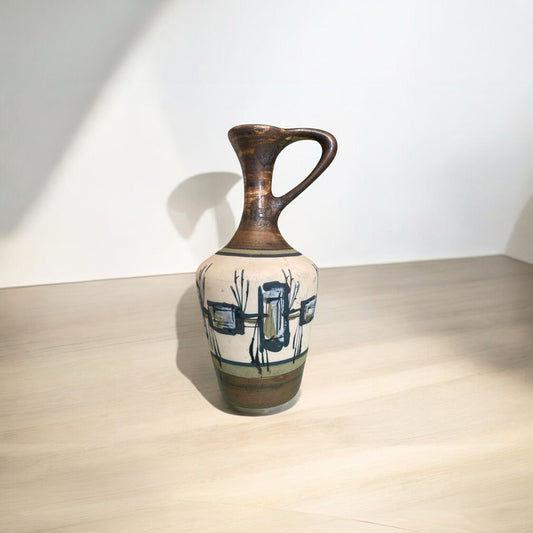 Handcrafted Rare Ceramic Art Vase with Abstract Design