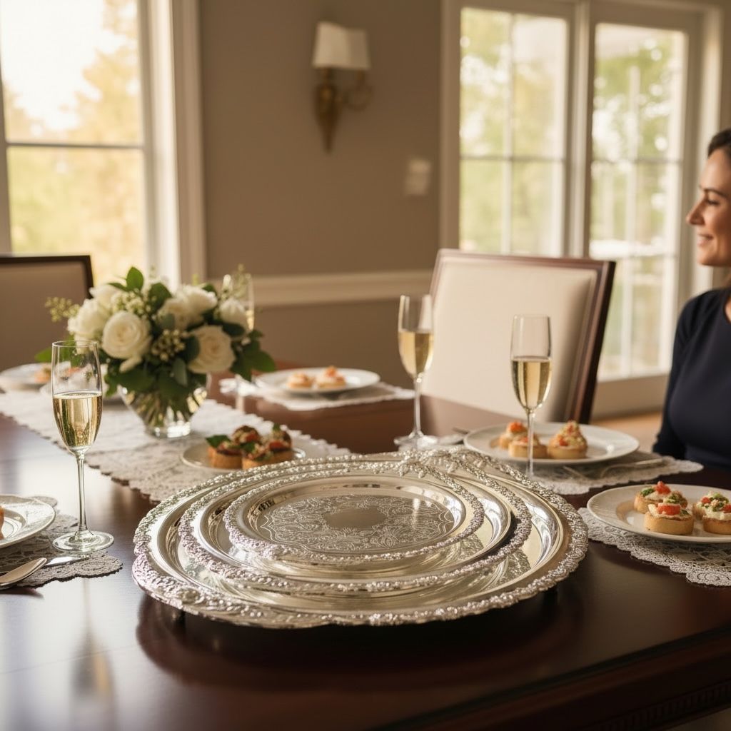 Royal Vintage Silver Serving Tray Small (33 cm)