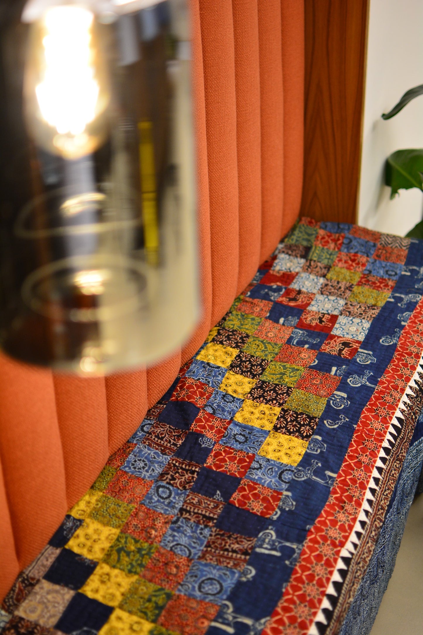 Nushki Ajrak Ralli Organic Sofa Throw and Bed Throw