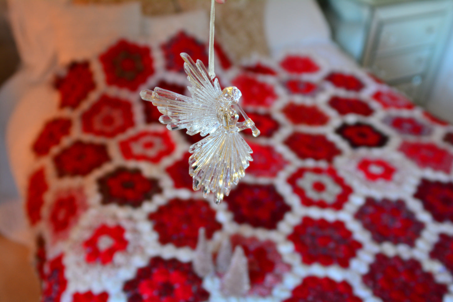 Valentine's YO-YO Quilt Throw Blanket