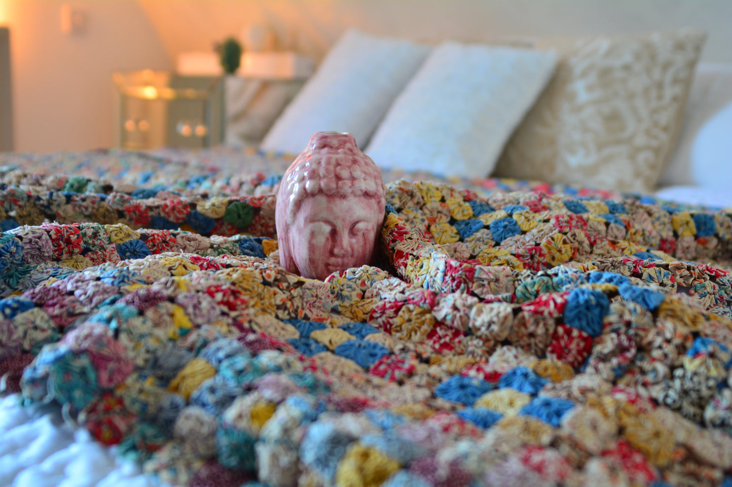 Postage Stamp Quilt Blanket Bed Throw