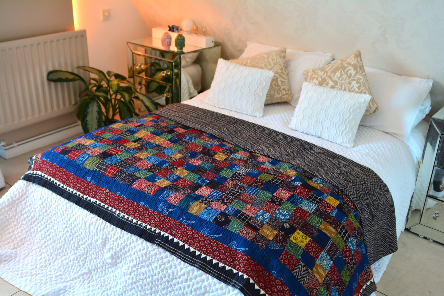 Turbat Ajrak Ralli Organic Sofa Throw and Bed Throw