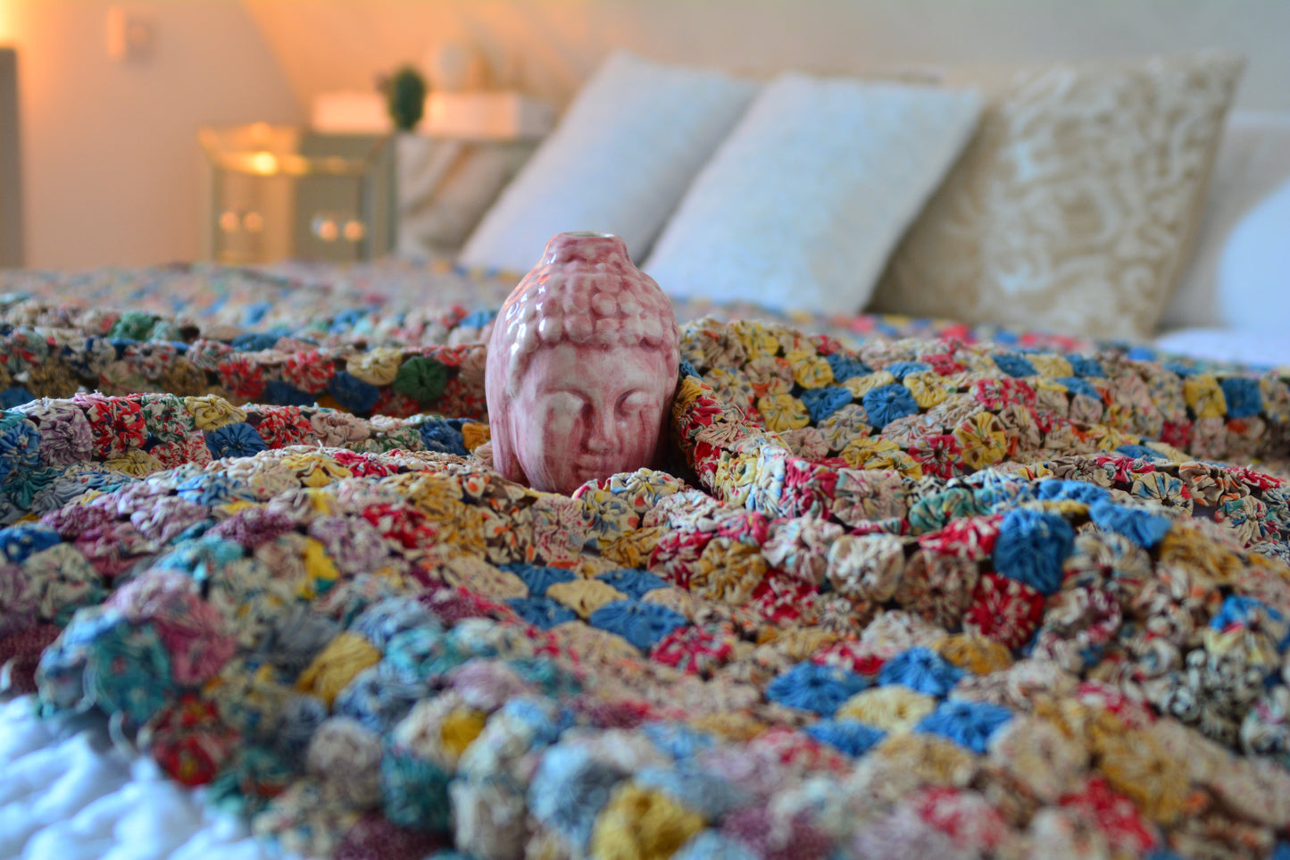 Postage Stamp Quilt Blanket Bed Throw