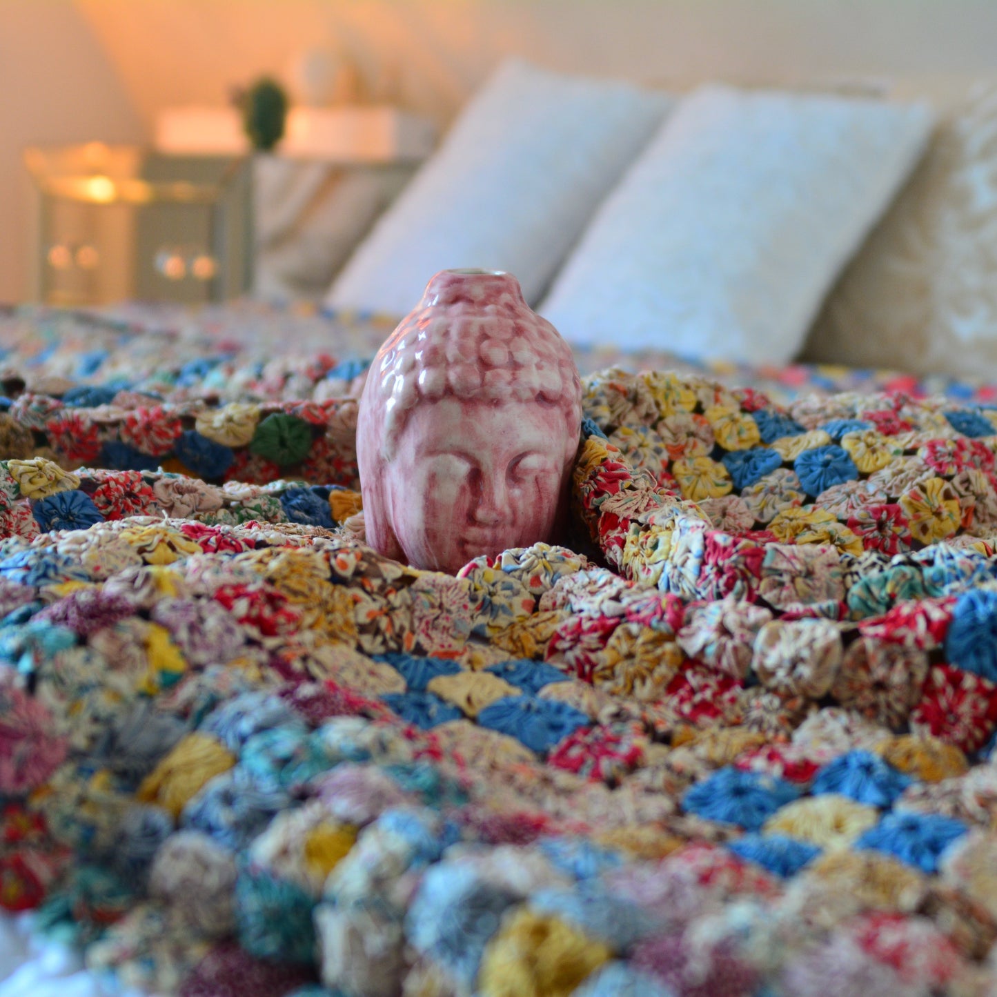 Postage Stamp Quilt Blanket Bed Throw