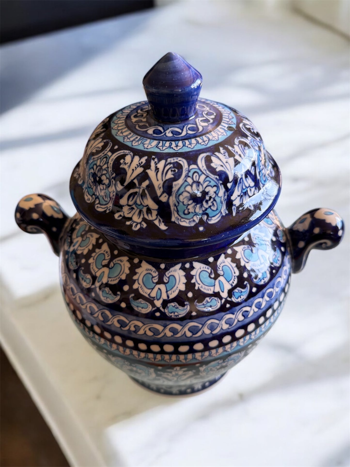 Luna Florentine – Handcrafted Multani Ceramic Urn