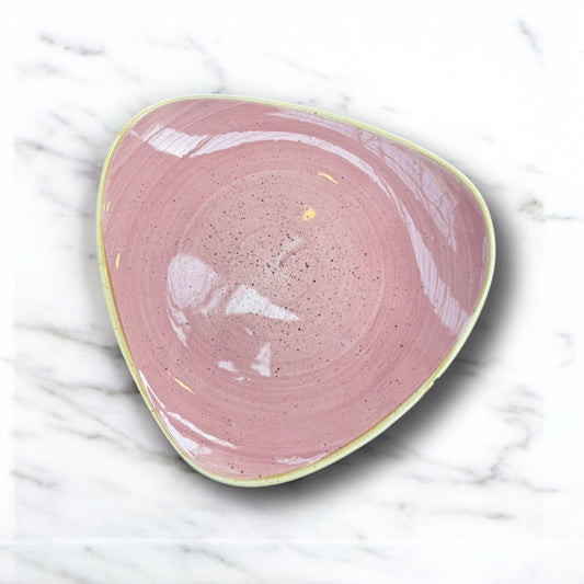 Serenity Pink Triangle Plate – 22.9cm