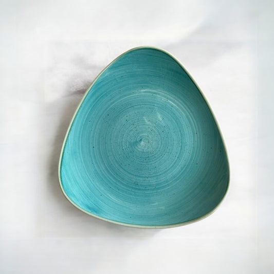 Seafoam Serenity Triangle Plate – 22.9cm