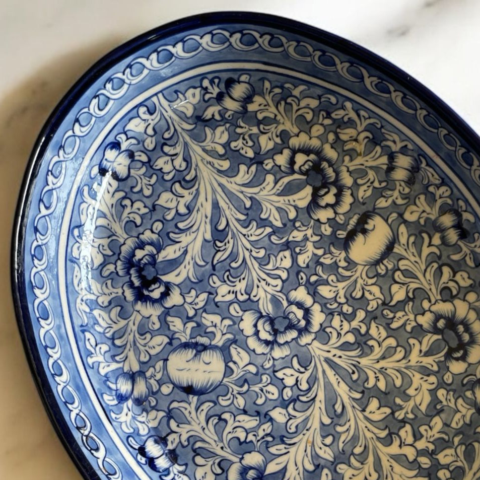 The Blue Blossom Tray – Multani Handcrafted Pottery