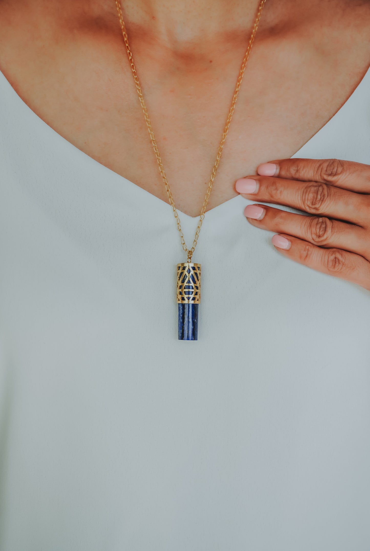 Shaba Vertical Handmade Pendant