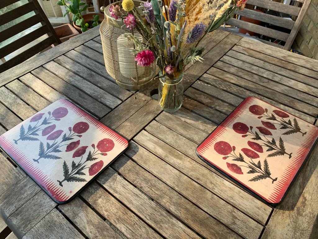 Rose Hot Plate Set of 2