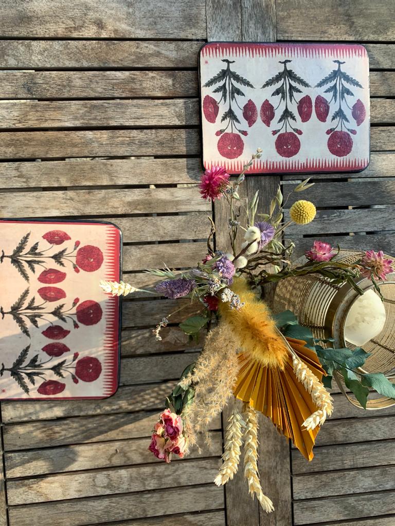 Rose Hot Plate Set of 2