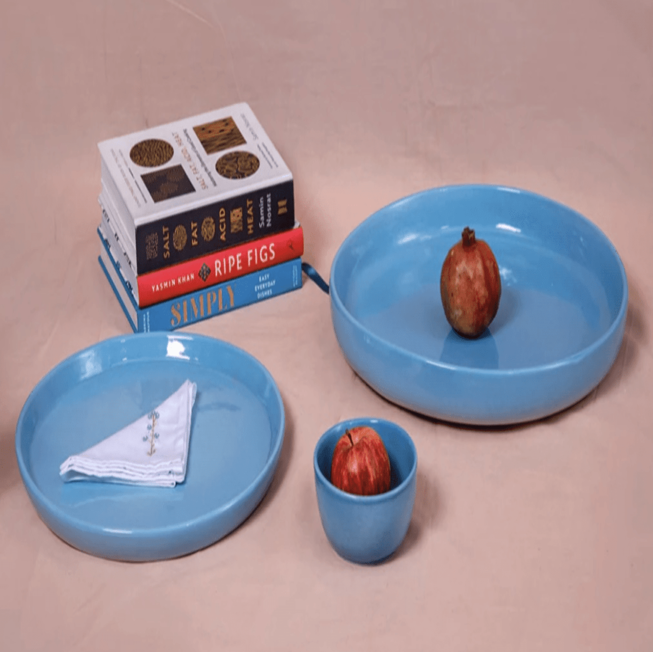 Blue Ceramic Solid Platters