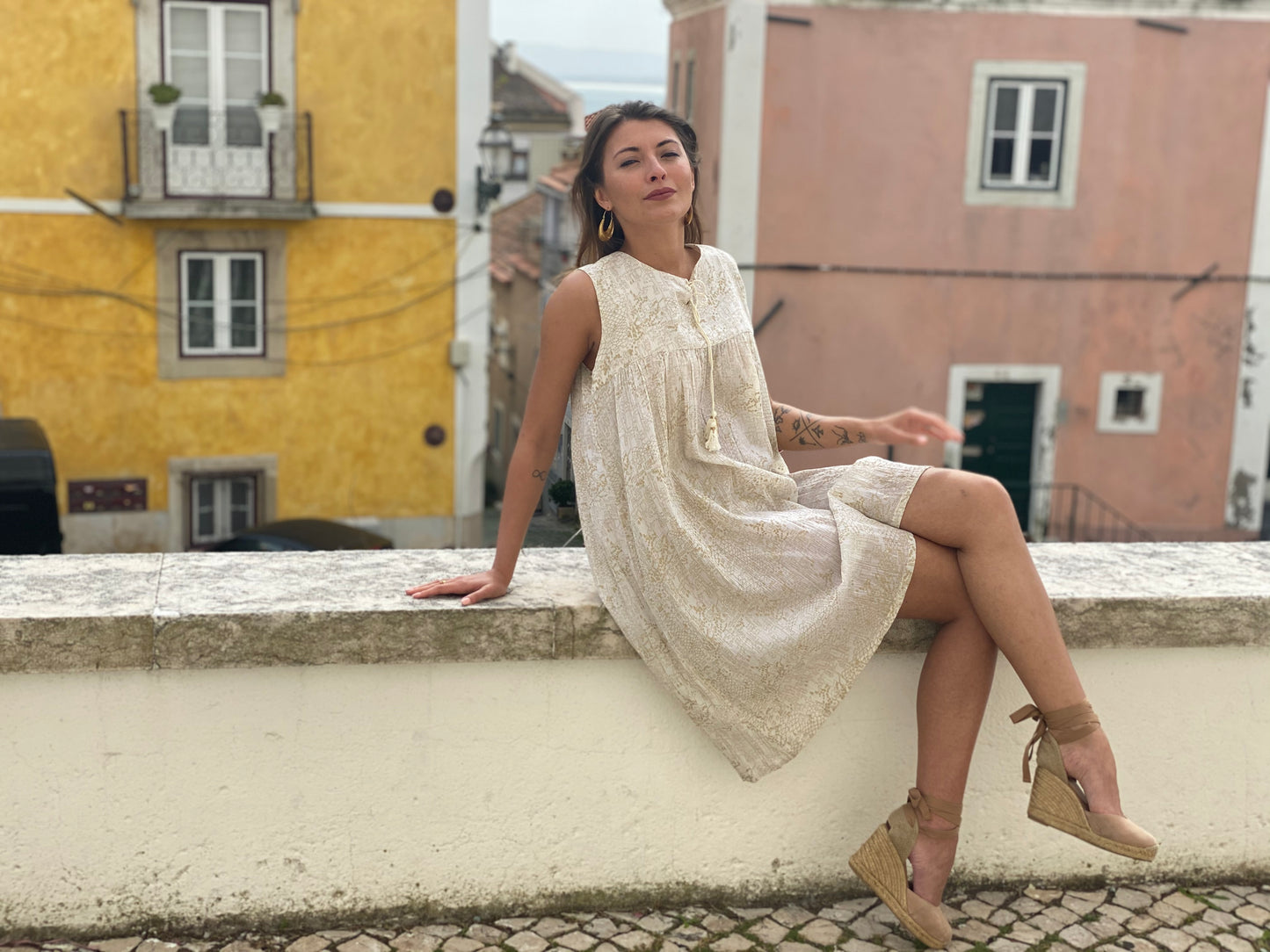 Zareen 100% Organic Handmade Crushed Dress