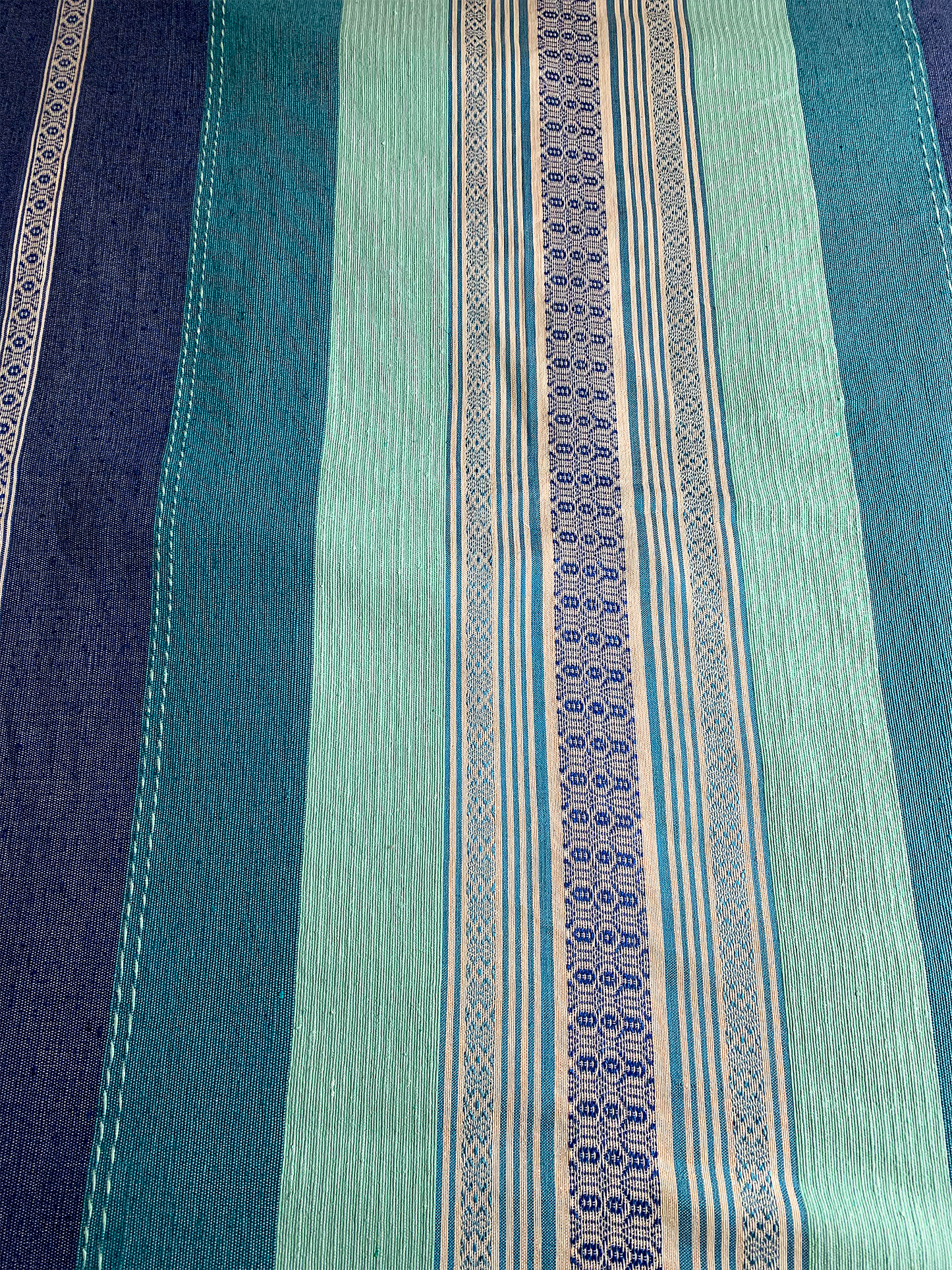Blue Linear Throw
