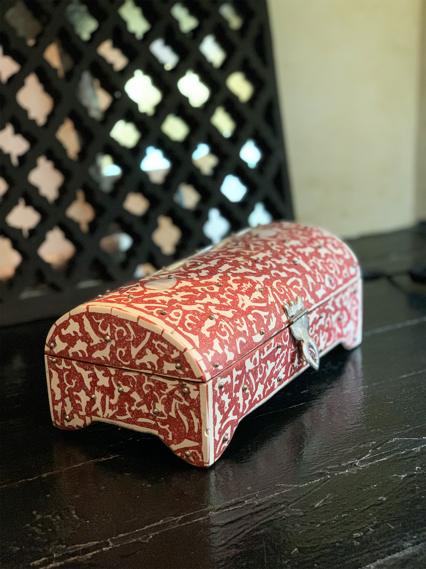 Inlay Red Jewellery Box