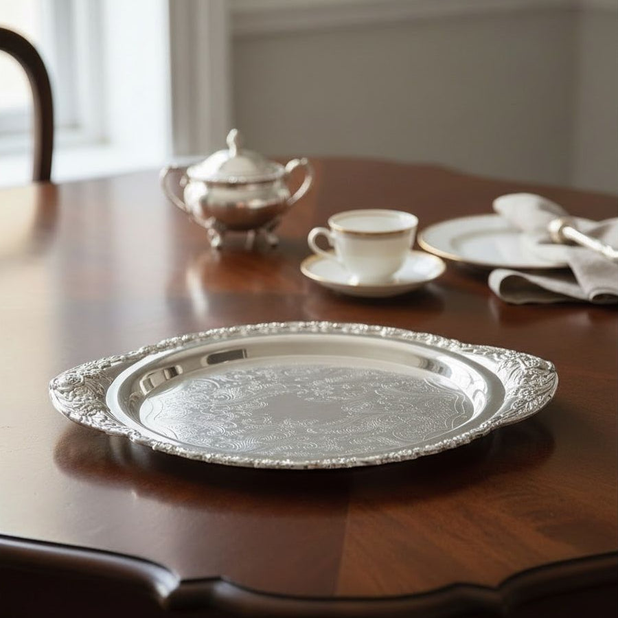 Royal Vintage Silver Serving Tray Medium (43 cm)