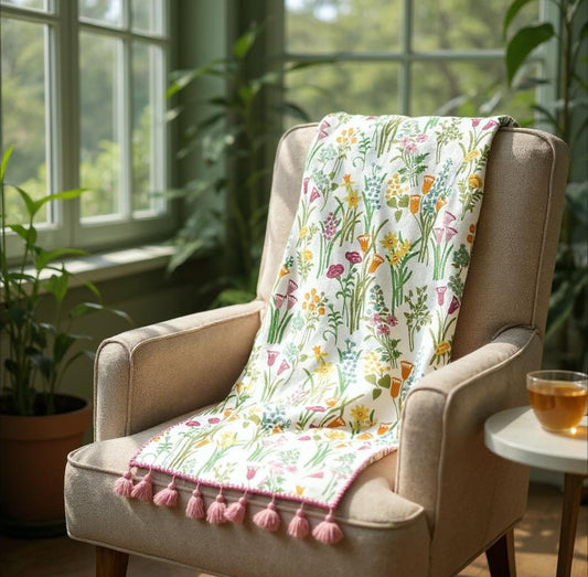 Floral Sofa Throw