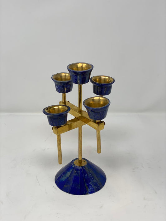 Vintage Lapis Candle Stand