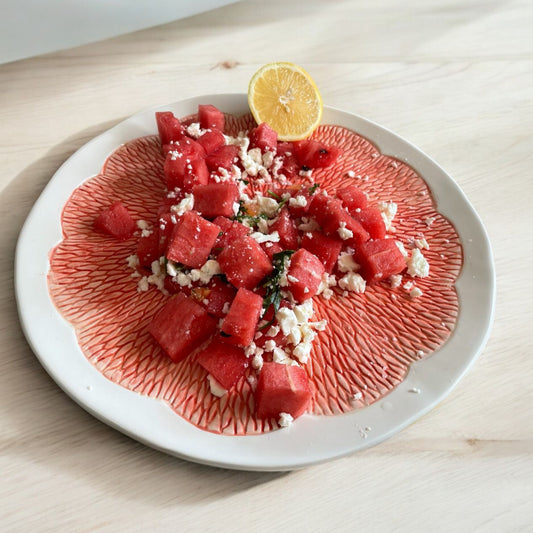 Coral Bloom Serving Plate (Handcrafted)