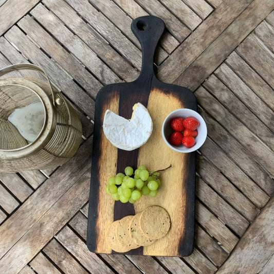 Pyrograph two-toned - Handmade serving board