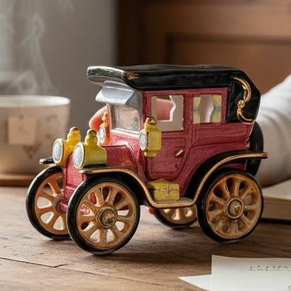 Vintage Crimson Classic Car Showpiece