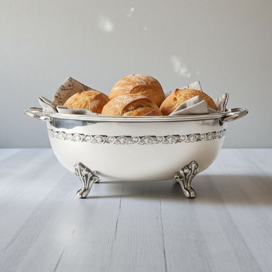 Vintage Sheffield EPNS Silver Plated Open Serving Bowl with Pierced Border