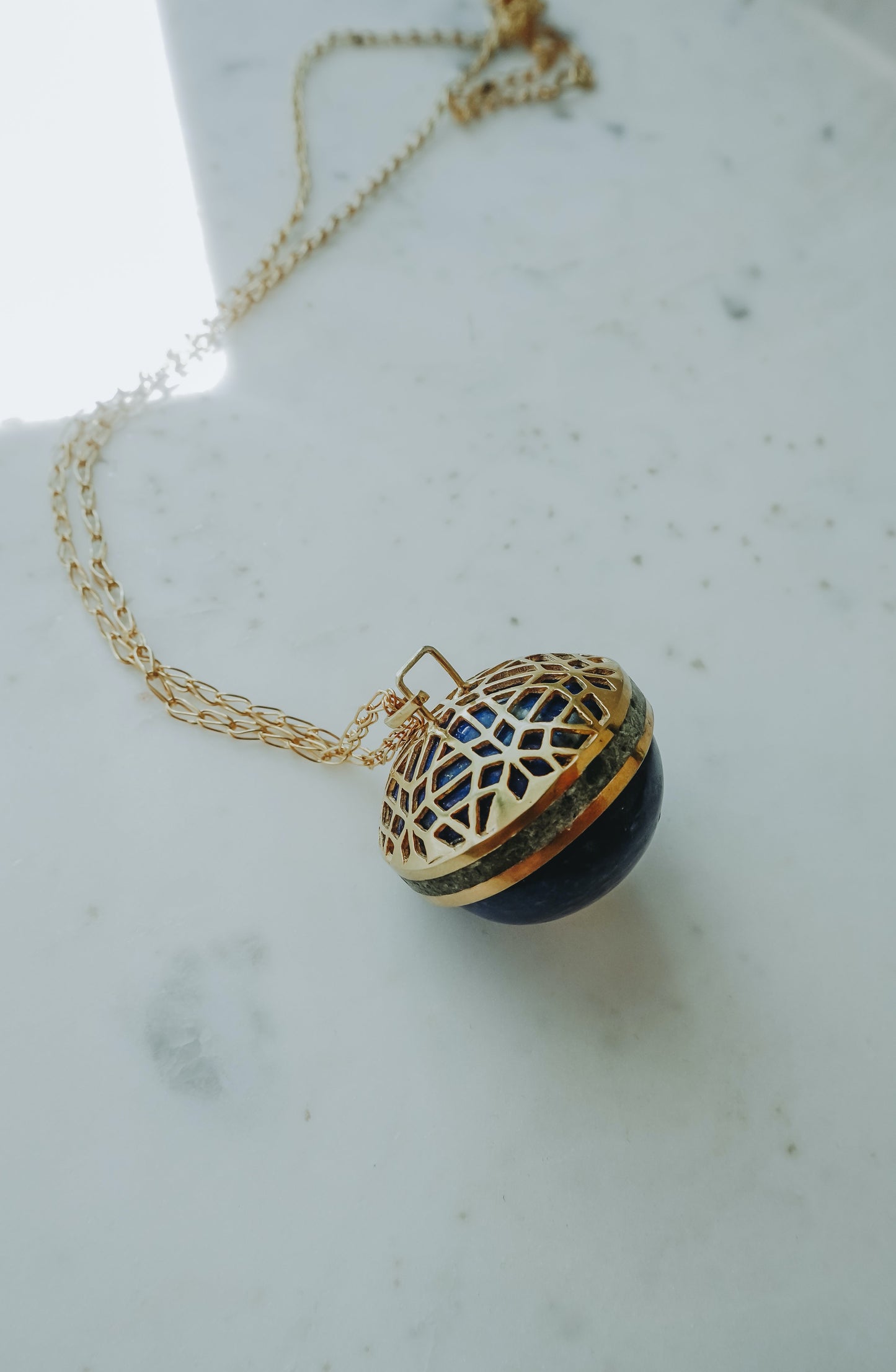 Sterling Silver Jewellery Shaba Ball Handmade Pendant