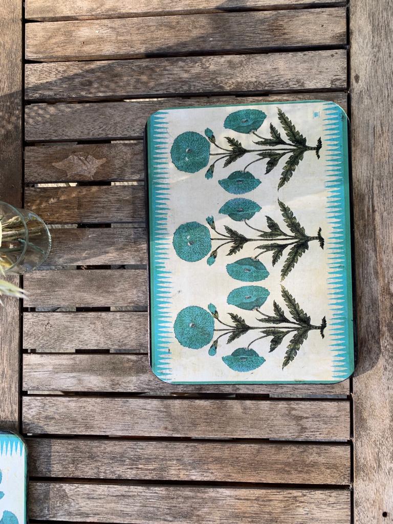 Turquoise Hot Plate Set of 2