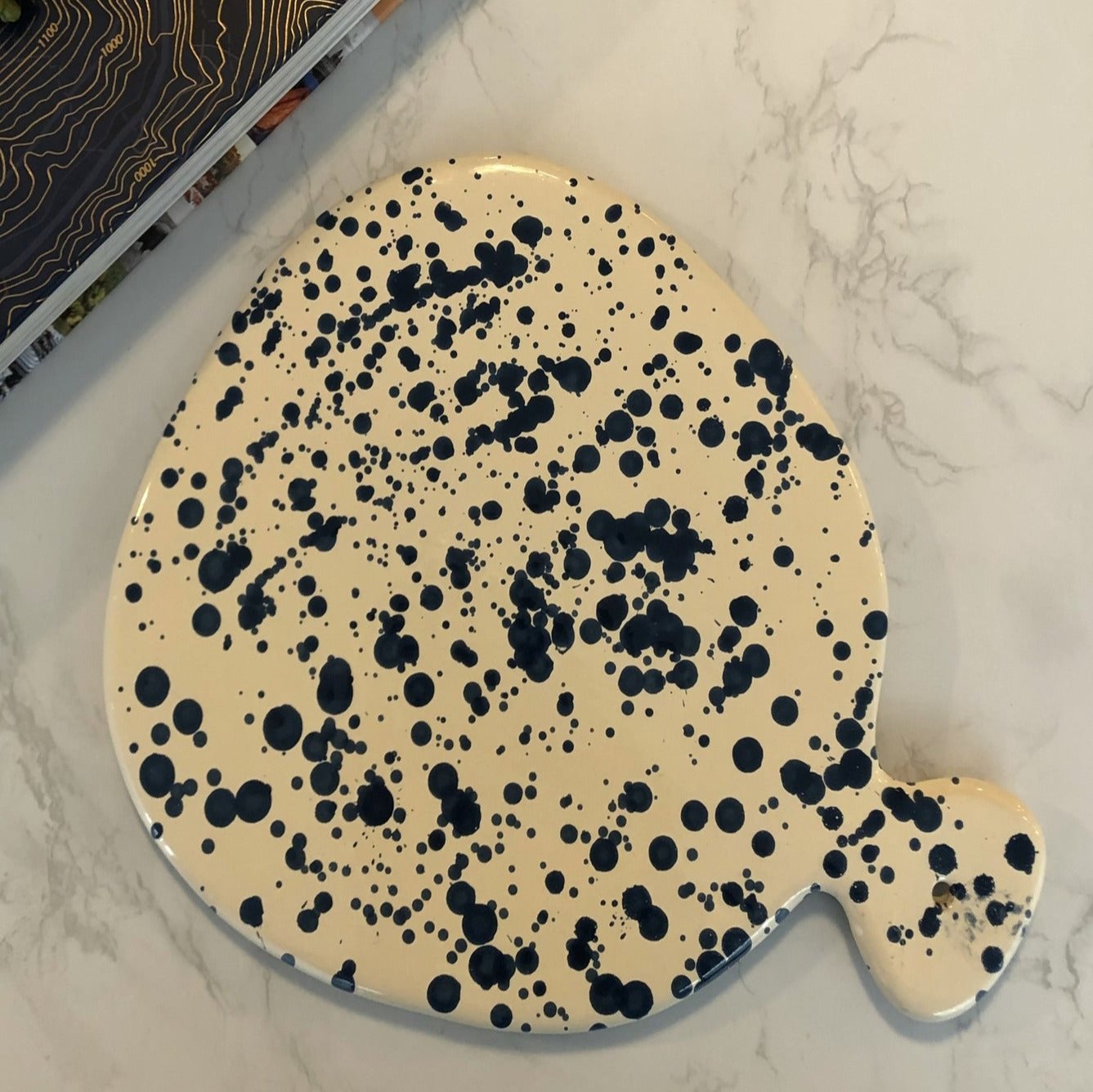 Blue Splatter Serving Board