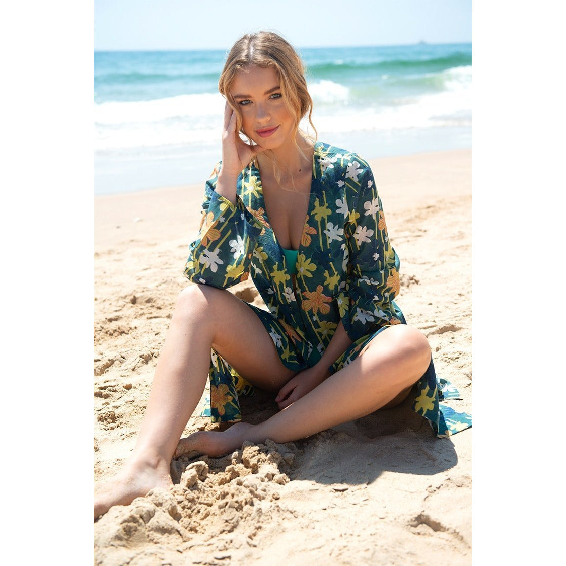 Amber Green Handmade Kimono