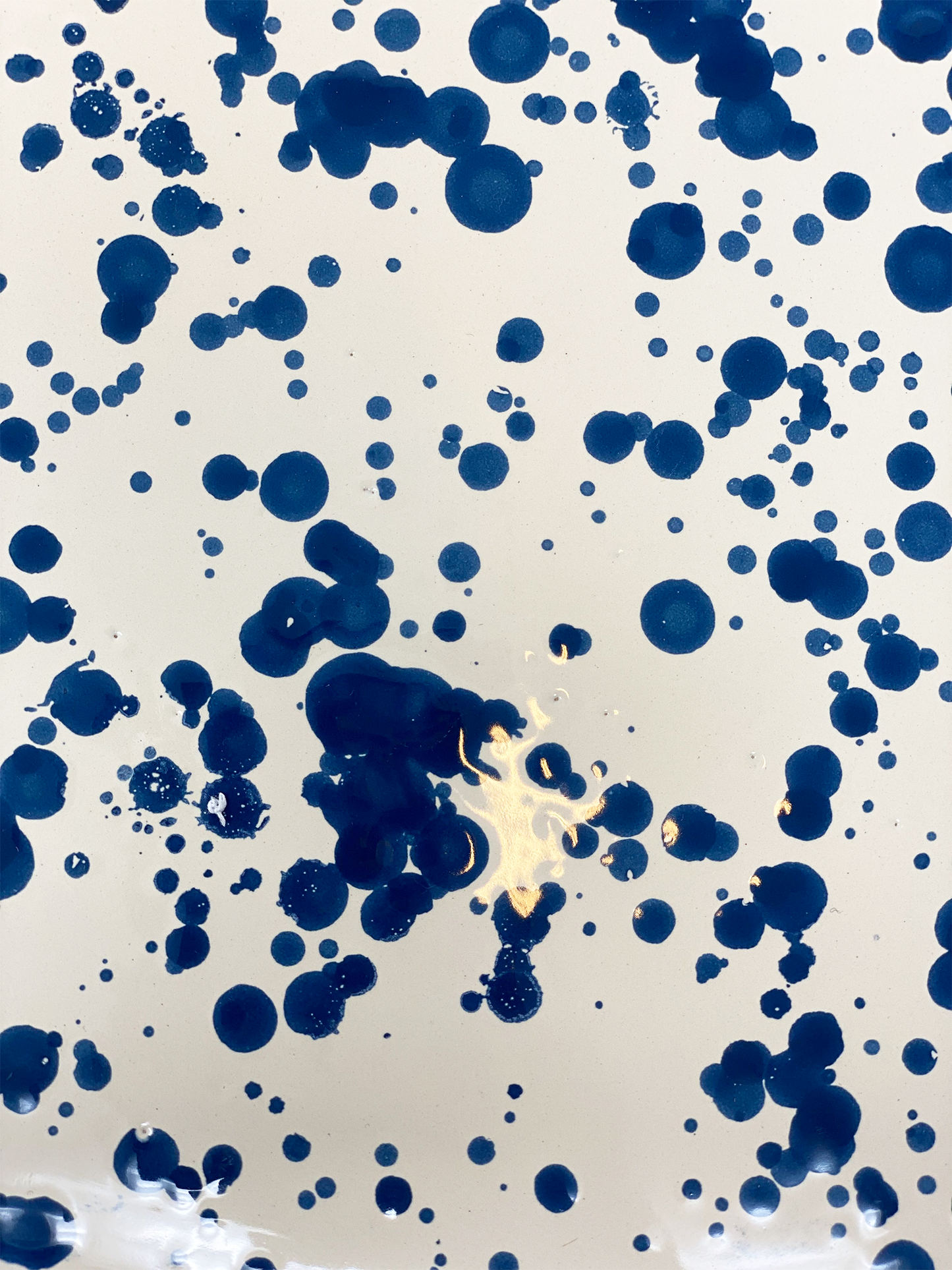 Blue Splatter Serving Board