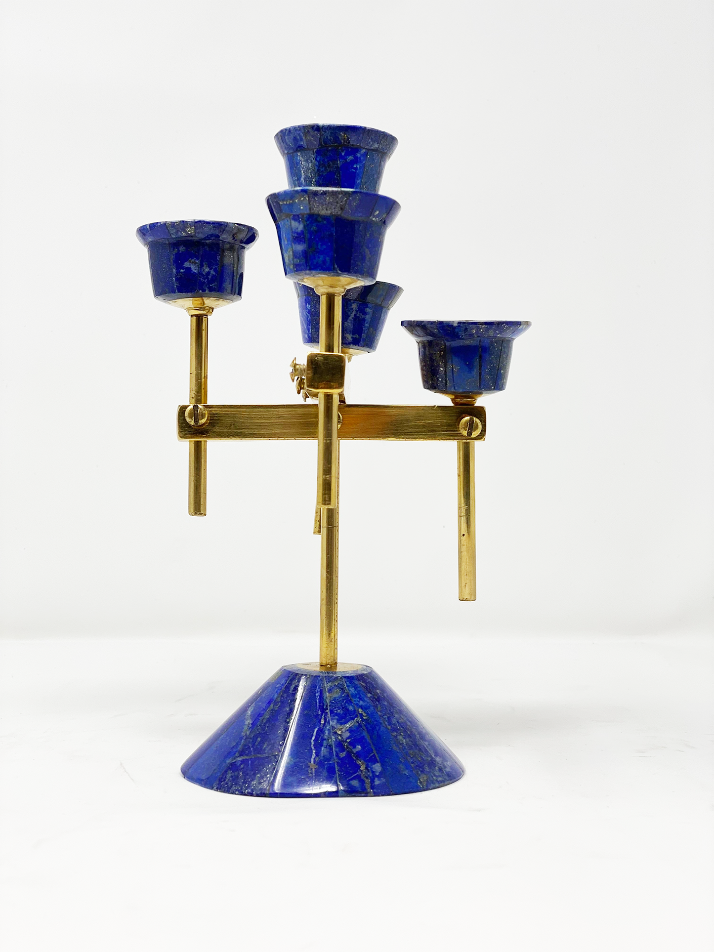 Vintage Lapis Candle Stand