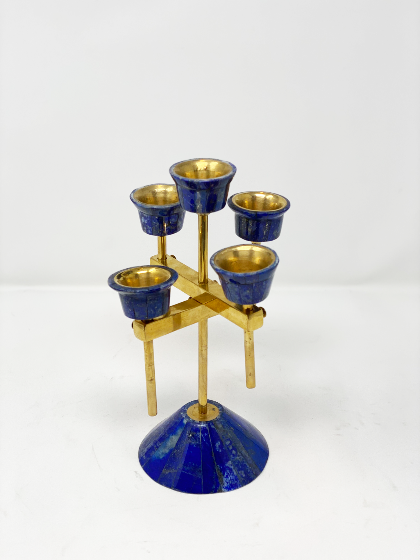 Vintage Lapis Candle Stand