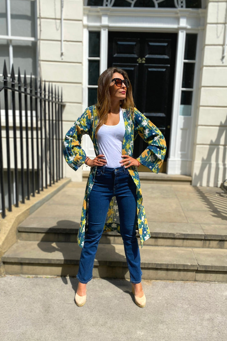 Amber Green Handmade Kimono
