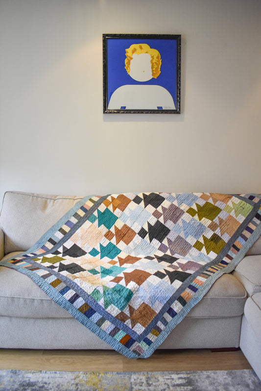 Vintage and Recycled Kite Throw